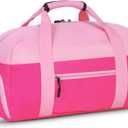 WOOMADA Kids Duffle Bag for Boys or Girls, Kids Overnight Bag with Shoe CompartmentWet Pocket, Ideal for School Practice, Sports, Travel(pink)