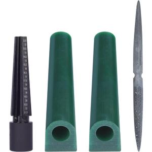 Jewelry Wax Carving Kit with Wax Tubes Ring Mandrel and Dual-End File for Jewelry Lost-Wax Casting Making and Design (4PCS)