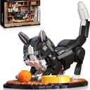 Tuxedo Cat Building Blocks Cute Animal Sets, Compatible with Lego Cats for Adult, Gift for Kids and Adults, Boys and Girls Animal Lovers (1200PCS)