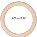 uxcell 10Pcs 90mm(3.5-inch) Natural Wood Rings, 10mm Thick Smooth Unfinished Wooden Circles for DIY Crafting, Knitting, Macrame, Pendant