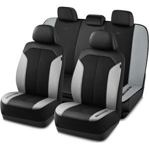 Skechers Car Seat Covers,GOGA Mat Oxford Cloth Seat Covers,Waterproof Car Seat Covers Full Sets,Automotive Universal Fit Seat Cover for Most Cars, Suvs, Trucks,Gray