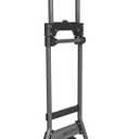Leeyoung Folding Hand Truck and Dolly, 264 Lb Capacity Heavy-Duty Luggage Trolley Cart with Telescoping Handle and PP+EVA Wheels