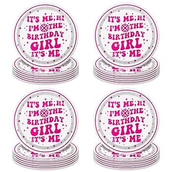 Pink I Tableware, 60 Pcs Music Birthday Decorations Pack Of 4