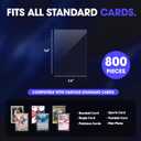 WVM 800 Count Card Sleeves for Trading Cards, Soft Penny Card Sleeves Clear Plastic Card Protectors for Baseball Football Sports and Game Cards (Cards Not Included)