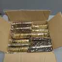 KIRE 400PCS Gold Plastic Spoons and Forks Disposable - Gold Plastic Silverware Set Disposable - 200 Forks and 200 Spoons for Wedding, Birthday, Party