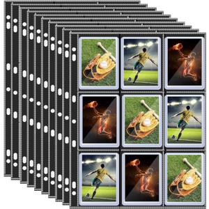 Toploader Binder Pages 9-Pocket, 20 Pack Trading Card Storage Pages for 3" x 4" Toploaders | Holds 360 Cards Total