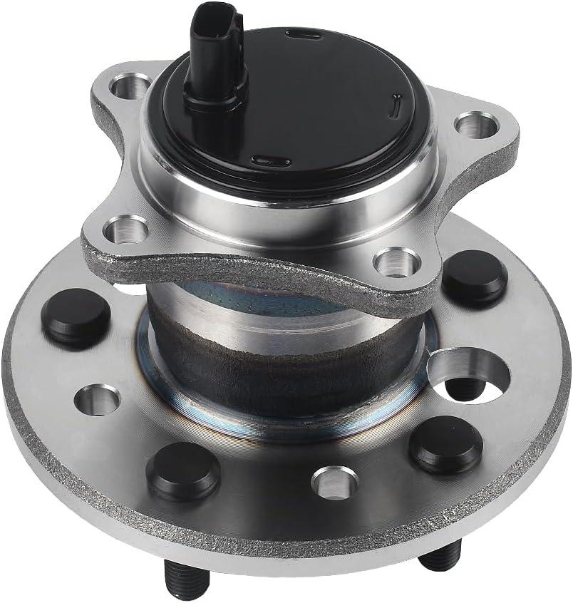 Autoround 512207 Rear Passenger Side Wheel Hub and Bearing Assembly Fit for Toyota Camry, Highlander, Avalon, Solara, Lexus ES300, ES350, ES330, 2001-2012 5 Lug w/ABS