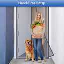 Extra Wide Fiberglass Magnetic Screen Door for Double Doors Heavy Duty Self-Closing Mesh for Patio & Sliding Doors, Pet Friendly, Easy Install, Gray