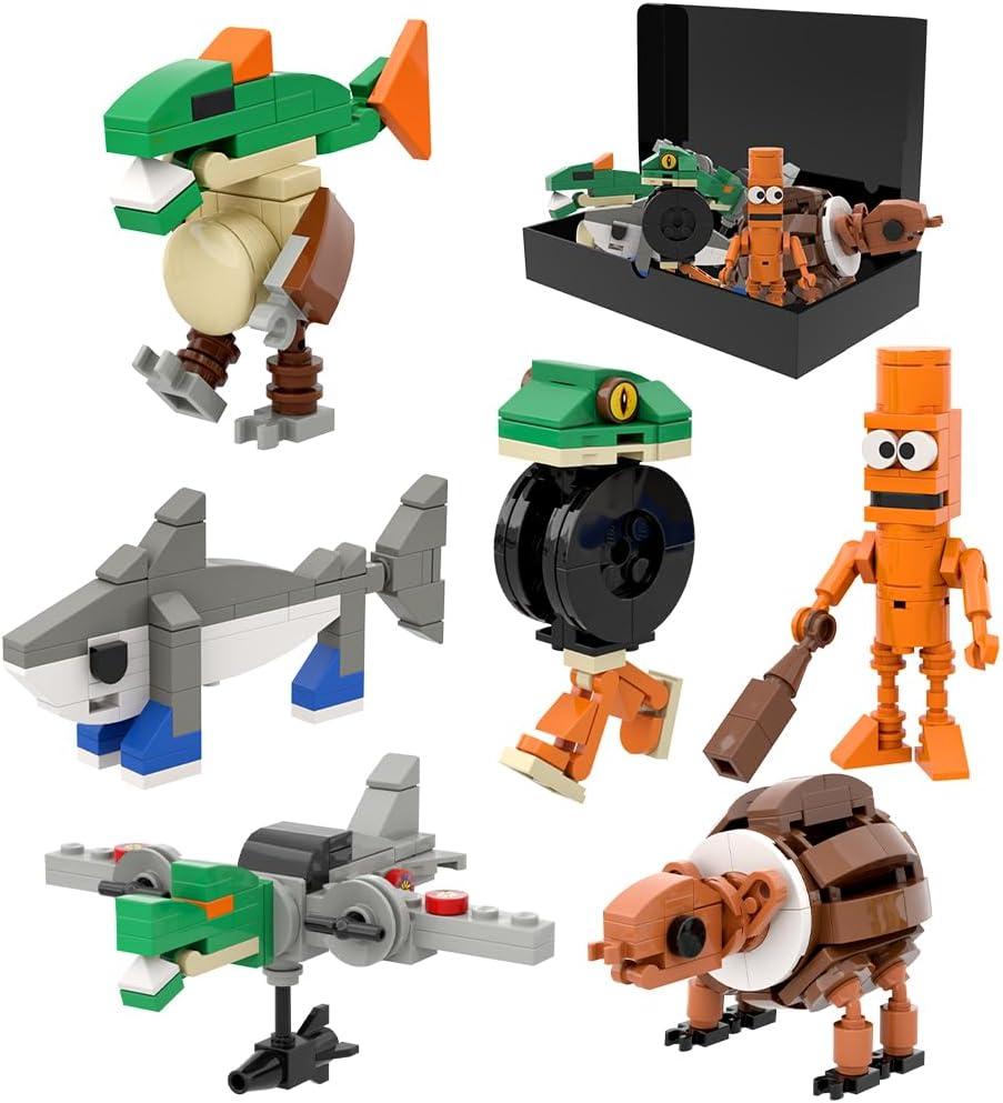 Brainrot Building Blocks Set 290PCS 6-in-1 Viral Meme Figures brainrot Toys, STEM Construction Toys for Ages 6+, DIY Creative Building Kit (with Gift Box) (Christmas)