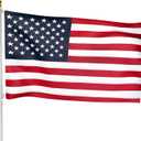 American Flag 2x3 Ft,American Flag 2x3 Ft Outdoor, 2x3 Ft US Flag Embroidered Stars Sewn Stripes Brass Grommets, 210D Heavy Duty Outdoor USA Flag for All Weather Indoor U.S. Flag (2 by 3 Foot)