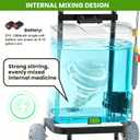 Battery Powered Backpack Sprayer,4 Gallon Electric Sprayer with Wheeled Cart, 100 PSI High Pressure, 2X 21V Rechargeable Batteries,Garden Sprayer for Outdoor Cleaning & Washing