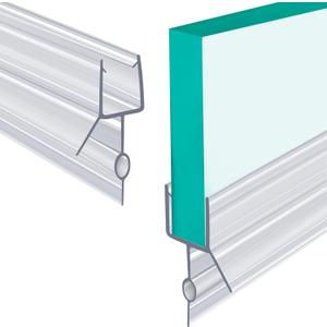 POZIA Clear Frameless Glass Shower Door Bottom Seal | Shower Door Sweep for Leak-Proof, Quick Installation to Create Reliable Water Barrier (1 PACK-1/4in-22mm Gap)