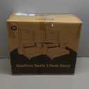 VIVOHOME Height Adjustable High Back Stadium Seat with Back Support and Cushion, Portable Bleacher Chair with Cup Holder and Shoulder Strap, Black