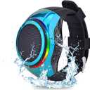 Frewico Wearable Portable Waterproof Bluetooth Speaker Watch X10 Clip Speaker MP3 Player Handsfree Clear Call Speakerphone,TWS,SD Card Slot,Selfie for Working, Running, Cycling(Blue)