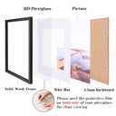wyooxoo 16x16 Picture Frame Black Solid Wood Poster Frame to Display Photos 12x12 with Mat or 16x16 without Mat,Wall Frame for Photos, Artworks, Posters,Puzzle