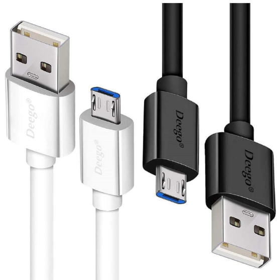 DEEGO Micro USB Cable, 2Pack Extra Long Android Charger Cable 10Ft 6Ft, Charger Cord Fast Android USB Charging Cable Compatible with Samsung Galaxy S7 Edge S6 S5 and More