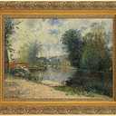 FOLKOR DIY Wood Frame for 24"x36" Canvas Paintings, 2.4" Wide Antique Ornate Canvas Frames for Oil Painting Art Prints, 24x36 Gold Frame for Home Living Room Wall Decor (No Backboard & Glass Cover)