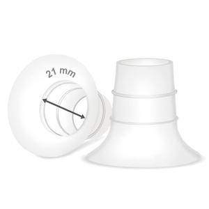 Maymom 21mm Flange Insert Compatible with 24mm Elvie Single/Double Electric, Elvie Stride Wearable Cup, Compatible with Medela PersonalFit Flex Shield, Not Original Elvie Replacement Pump Parts (Semi-clear)