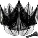 Mosquito Netting,10x50 FT Mosquito Mesh Net,Insect Bird Bug Screen for Patio Garden Vegetables Fruits Protection,Black Bed Curtains with 100 Pcs Straps