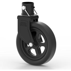 2000lbs 8" Trailer Jack Swivel Caster Replacement with Upgraded Spoked Wheel and Pin, Black