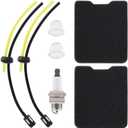 FitBest Air Filter Fuel Line Kit Primer Bulb For Husqvarna 145BT 155BT 145BF Leaf Blowers