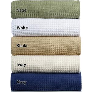 Tex Trend Waffle Blanket  100% Cotton Blankets Queen Size  Breathable and Soft for Summer Spring  Suitable for Bed Layering, Sofa & Couch - Sage Green (90x90)