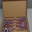 Pakka Wooden Spoons Set - Exotic Pakkawood Utensils for Serving & Cooking - Non-Stick, Slotted Spoon, Corner Spoon, and Spatula for All Cookware - Lightweight & Heat Resistant