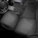 3 Packs Nappa Leather Front & Rear Seat Covers for Tesla Model Y/3 Highland/Juniper 2025 2026 Interior Accessories, Breathable All-Season Non-Slip Bottom Seat Protectors Cushion (Black)