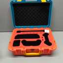 Travel Carrying Case for Nintendo Switch 2 & Accessories, All in One Protective Case, Hard Shell Cases with 12 Game Cards Slots, Waterproof Storage Organizer Box for Dock, Pro Controller-Orange&Blue