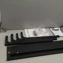 GRLEAF 45" Adjustable Height Narrow Console Table with Power Outlets, Long Sofa Table with Charging Station Behind Couch Table Skinny Entryway Table for Living Room, Hallway and Office – Black