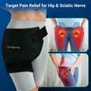Comfytemp Hip Ice Pack Wrap for Sciatica Pain Relief, Hip Replacement Kit After Surgery, Reusable Gel Ice Pack for Injuries, Hot Cold Compress Recovery Item Physical Therapy for Men Women, Black (S/M)