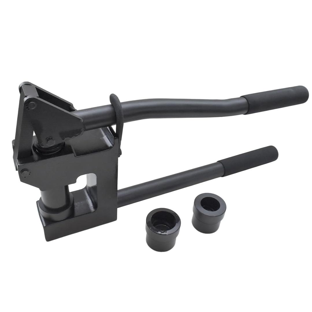 Manual Lever Sheet Metal Stud Punch 20GA with (7/8", 1-1/8", and 1-11/32") Manual Knockout Hole Punch Driver Kits Conduit Hole Cutter Set, Black Mustrod