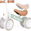 Baby Balance Bike for 1-3 Year Old Boys Girls, 12-36 Month Toddler Balance Bike, 4 Wheels Baby Bike Toddler First Birthday Gifts (Green)