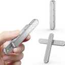 EDC Fidget Slider Metal Fidget Toys Adults for Anxiety and Stress Relief ADHD and Autism Magnetic Cool Office Gadgets Clicker Toys(Silver)