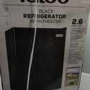 Igloo 2.6 Cu.Ft Mini Fridge with Freezer- Single Door Compact Refrigerator with Glass Shelves for Homes, Dorms & Offices- Keep Snacks, Drinks & Frozen Foods Cool with Temperature Control Fridge- Black