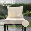 Honorbox 24''x24'' Outdoor Chair Cushions Set of 4, Cream