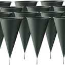 Royal Imports Cemetery Vases for Grave with Spikes Flowers Holder Decorations for Cemetery, Outdoor Memorial Markers, Floral Plastic Pot with Metal Ground with Stakes, Large, Set of 12