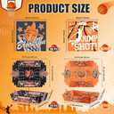 150PCS Basketball Party Food Serving Set - 100 Deli Wax Paper Sheets + 50 Disposable Food Trays - Sports Theme Snack Trays & Greaseproof Wrappers for Game Day, Birthday, Tailgate Party