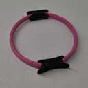 Phoenix Fitness Pilates Ring,Double Handle Exercise Circle Fitness Magic Circle Resistance Ring Dual Grip for Yoga Core Training,15 Inch (Pink)