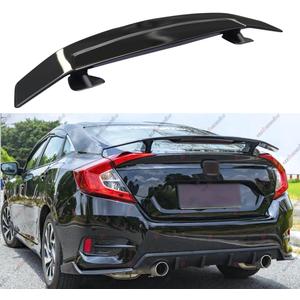 Universal Car Rear Spoiler Wing, 47 Inch ABS Adjustable Trunk Spoiler, Gloss Black Aftermarket Racing Style Wing, No-Drill Installation, Fit Most Sedans Coupes Hatchbacks - WheelX