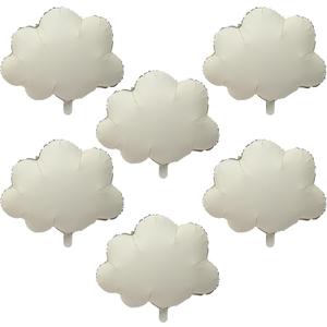 Cloud Balloons Foil Mylar Cloud Balloons for Birthday Party Decorations Supplies (Cream)