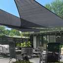 LOVE STORY 20' x 20' x 20' Sun Shade Sails Triangle Sunshades Sail Shade Canopy Patio Cover for Shade Outdoor, Graphite Grey