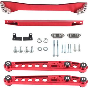 Rear Lower Control Arm Subframe Brace Tie Bar kit Compatible with Honda Civic EK 1996 1997 1998 1999 2000