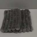 12x20 Throw Pillow Covers Set of 2, Decorative Faux Fur Covers for Bed, Couch Soft Fluffy Pillow Cover with Velvet Back for Living Room, Neutral Home Dcor Accent for Sofa - Dark Gray