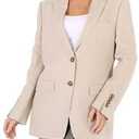 BURBERRY Ladies Loulou Oatmeal Single-Breasted Tailored Jacket, Brand Size 41LG