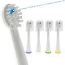 Replacement Toothbrush Heads for Waterpik Sonic Fusion 2.0,Compatible with All Waterpik Sonic Fusion Models(SF-01,SF-02,SF-03,SF-04 Series), Compact,with Covers,4 Count, White