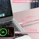 iPhone 16 USB C Cable Fast Charging [2 Pack, 6FT], USB A to USB C Charger Cord, Upgraded Extra Durable Braided USBC Cable Compatible with iPhone 17 16 15 Pro Max, LG and More-Pink
