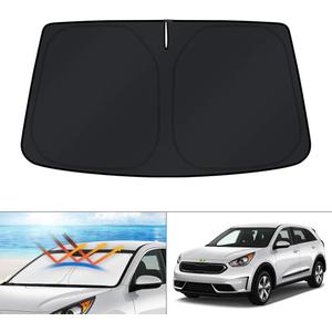 KUST Windshield Sun Shade for Kia NIRO 2017-2022 Accessories Sunshade Sun Visor Protector Foldable Blocks UV Rays Keep Your Car Cooler