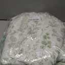 HighBuy 3 Pieces Duvet Cover Queen White Duvet Cover with Green Floral Print,Coquette Soft Comforter Cover Boho Style,Aesthetic Queen Bedding Set with Zipper Closure 4 Ties,All Season (Queen(90"x90"))