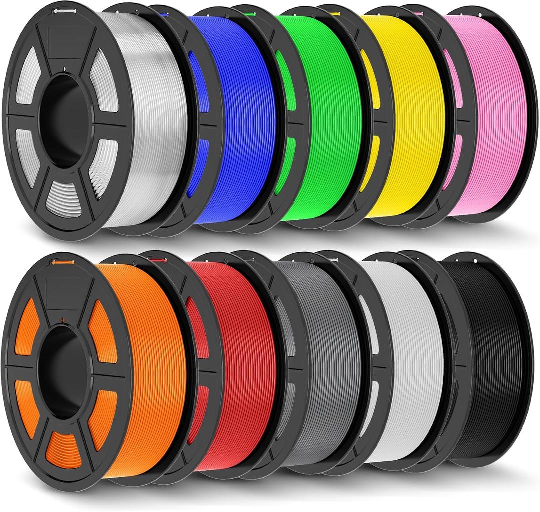 JAYO PLA+ Filament 1.75mm,3D Printer Filament PLA Plus Dimensional Accuracy +/- 0.02 mm, 1.1 Kg Per Spool, Pack og 8